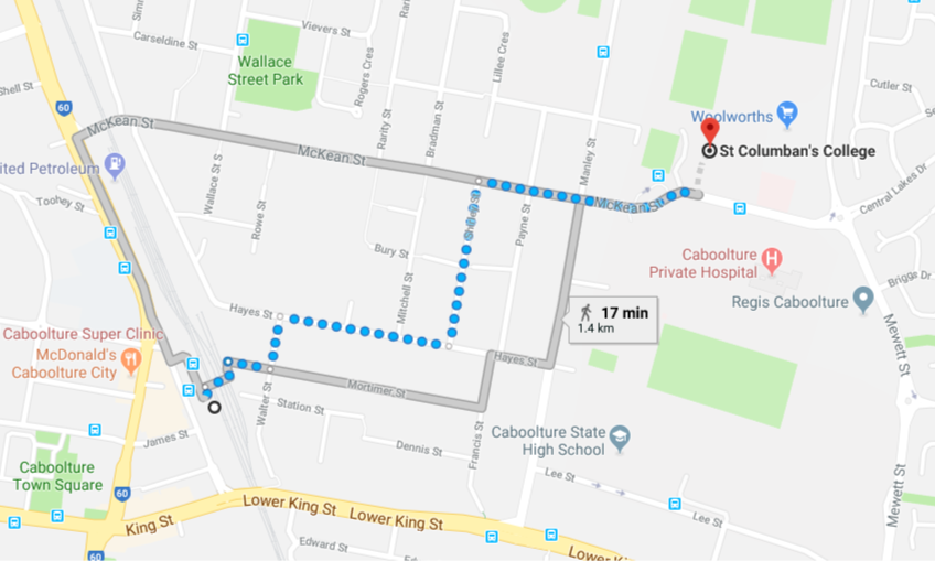 Map of the bus station 